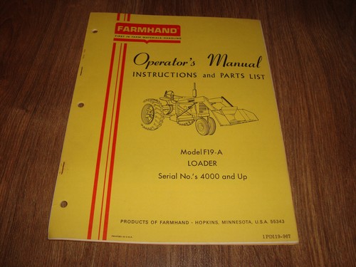 Farmhand operators manual - farmhand,