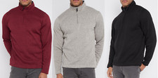 Mens Wrangler Fleece Half Zip Jumper Sweater Fleece 1/4 Zip Pullover SECONDS