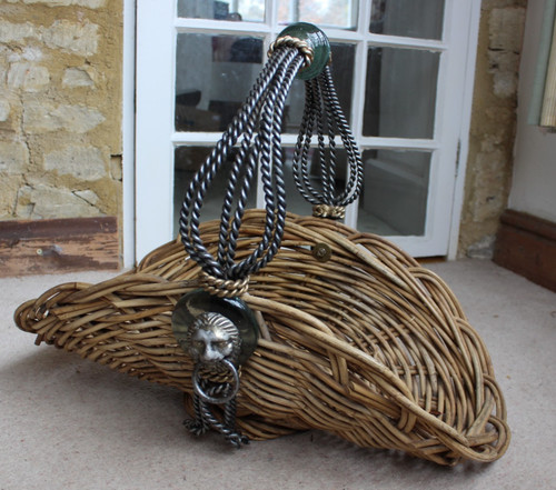 Large wicker metal log - large, /metal