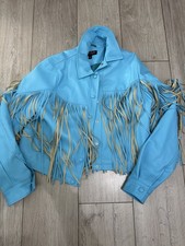 Blue Tassel Faux Leather