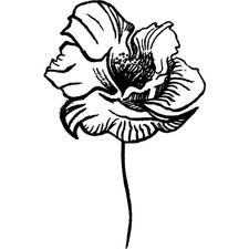 'Poppy' Unmounted Rubber Stamp