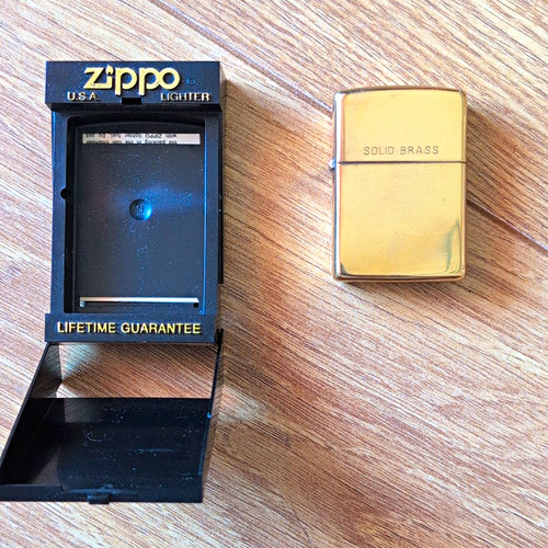 Zippo 1970s solid - zippo, brass