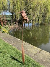 METAL GARDEN KINGFISHER ON