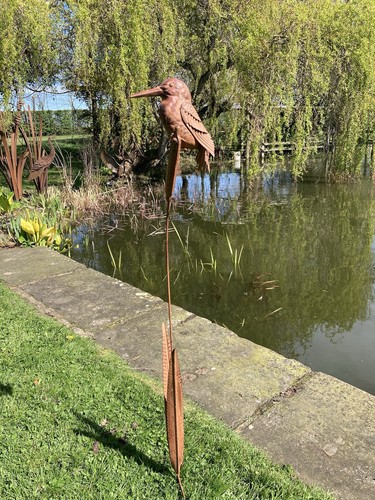Metal garden kingfisher - metal,