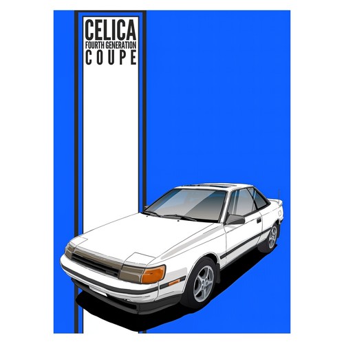 Classic coupe retro poster - poster, |