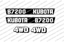KUBOTA B7200 COMPACT TRACTOR BONNET DECAL STICKER SET