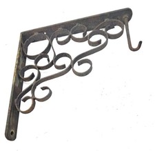 Vintage Wrought Iron Heavy Duty Hanging Basket Bracket 32cm x 34cm