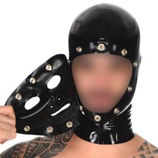 Mens Latex Hood with Removable