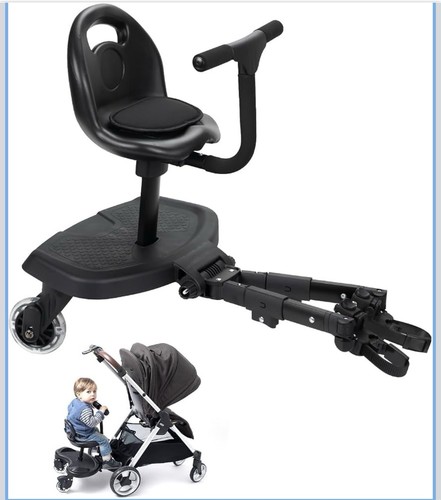 Buggy board with saddle - with,