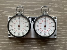Vintage 58mm Oversize Heuer Stopwatch Set on a Rally Dash Panel 132