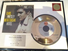 Gold plated Heartbreak Hotel presentation disc