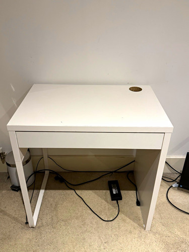 White computer desk - white,
