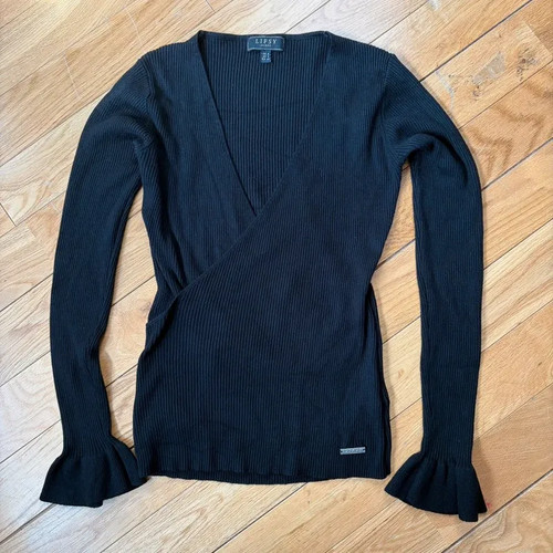 Lipsy london black ribbed - london, wrap