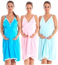 Maternity Nightdress Lace Trim