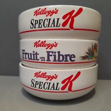 Kelloggs Vintage 1980's Special K Fruit n Fibre Cereal Ceramic Bowl True Kitsch