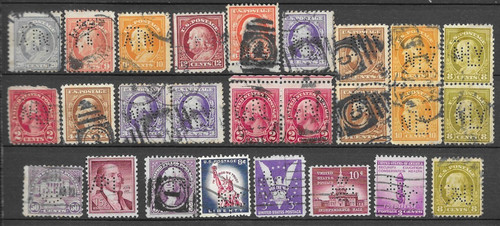 Usa with perfins - with,