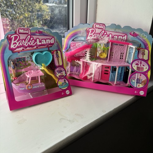 Mini barbie land playsets - barbie, boat