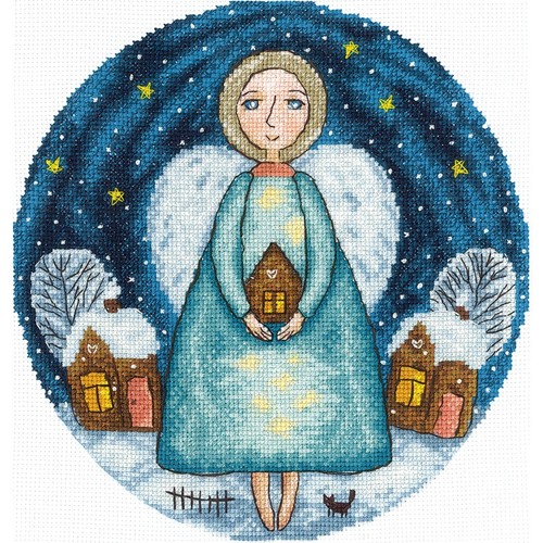 Guardian angel cross stitch - angel,