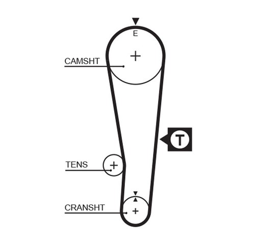 Gates 5382xs timing belt for - timing,