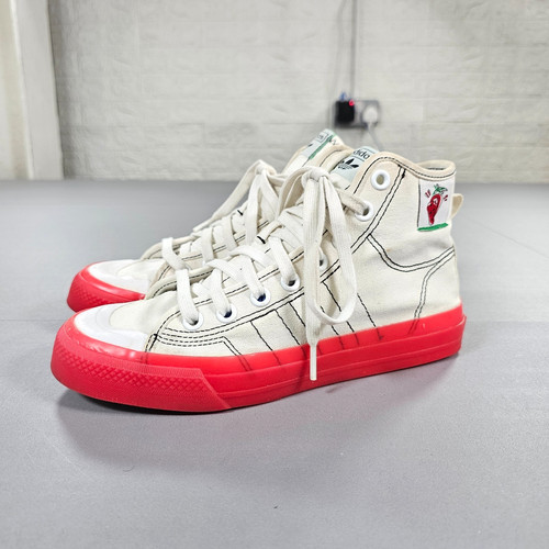Adidas mens trainers white red - mens,