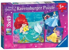 Ravensburger Disney Princess Adventure 3 x 49 Piece Jigsaw Puzzles for Kids Age 