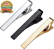 3 Pack Men's Tie Clips Long