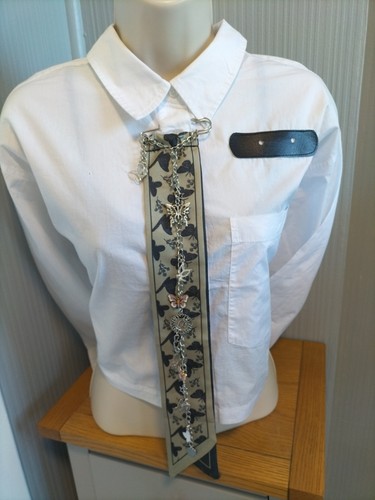 Butterfly slim scarf - butterfly, pin