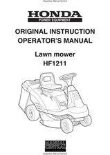 HONDA RIDE ON MOWER HF1211 HF 1211 OWNERS MANUAL REPRINTED COMB BOUND