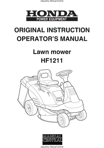Honda ride mower hf1211 hf - honda,