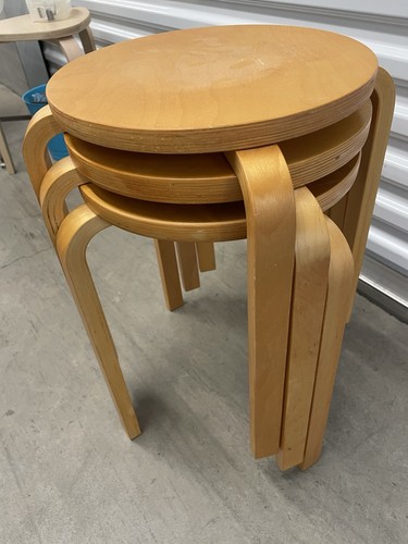 Alvar aalto style stools set - aalto,
