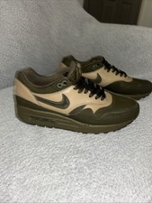 NIKE AIR MAX 1 Size8 LEATHER PREMIUM DARK LODEN 705282 300 SB/DUNK/ECUE/TRE