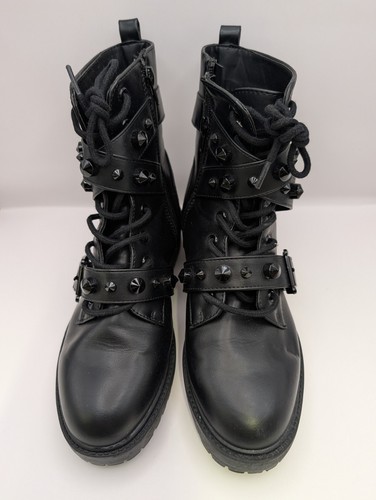 Black biker boots primark - black,