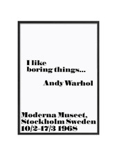 John Lewis Andy Warhol - I Like Boring Things Print 103 x 73cm (Chipped/Marked)
