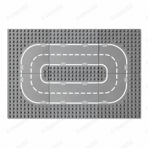Duplo compatible grey road - compatible,
