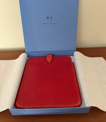 Smythson red textured - red,