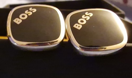 Hugo boss cufflinks - cufflinks, black