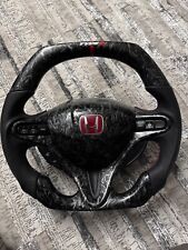 NEW Custom Real Carbon Fiber Sport Flat Steering Wheel For Honda Type R FN2