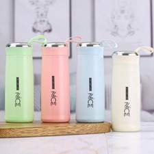 400ml Glass Water Bottle With Strap Silicon Cover Hot/Cold Kids/Adults BPA-Free