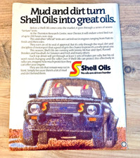 SHELL OILS FORD ESCORT MK2 - FRAMEABLE COLLECTIBLE ORIGINAL CLASSIC CAR ADVERT