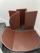 OVAL HEAVY DUTY BROWN FOLDING TABLE PROTECTOR PAD-3 PIECE-FELT BASE-168 X 91 CM