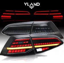 VLAND LED Smoked Tail Lights For 2013-2019 VW Golf 7 MK7 / MK7.5 Sequential