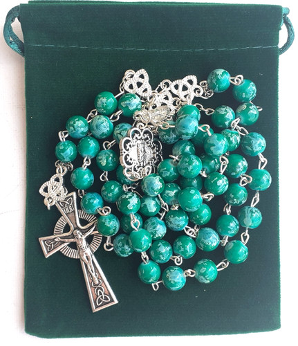 Irish shamrock rosary - shamrock,