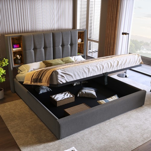 Double ottoman storage - ottoman, bed