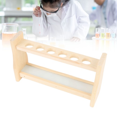 Wooden test tube rack - wooden, 6