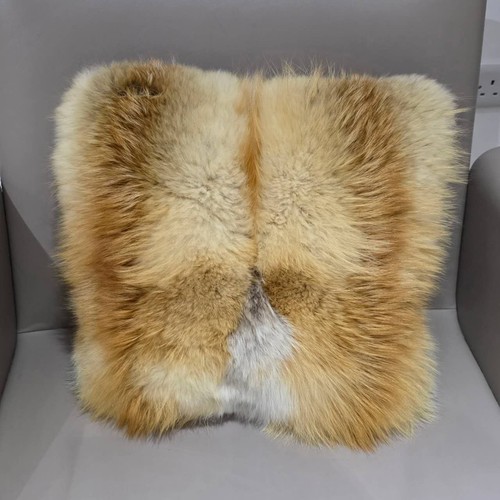 Genuine red fox fur - genuine, cushion