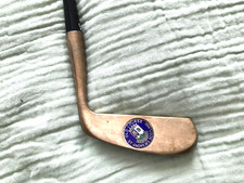 VINTAGE OLD COURSE ST ANDREWS BRASS PUTTER ,SUPER STROKE GRIP,SCOTT EDWARD COVER