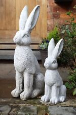 Garden Ornaments Rabbit  Hare Sculpture indoor outdoor  Stone Effect