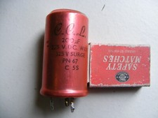  Used   HT Smoothing capacitor Electrolytic  200uF 275Vdc