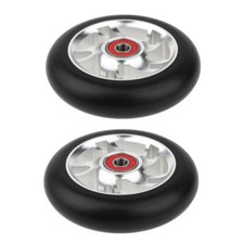 1 pair of scooter replacement 100mm wheels scooter wheels with bearings