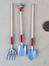 Dolls House 3 Red Garden Tools